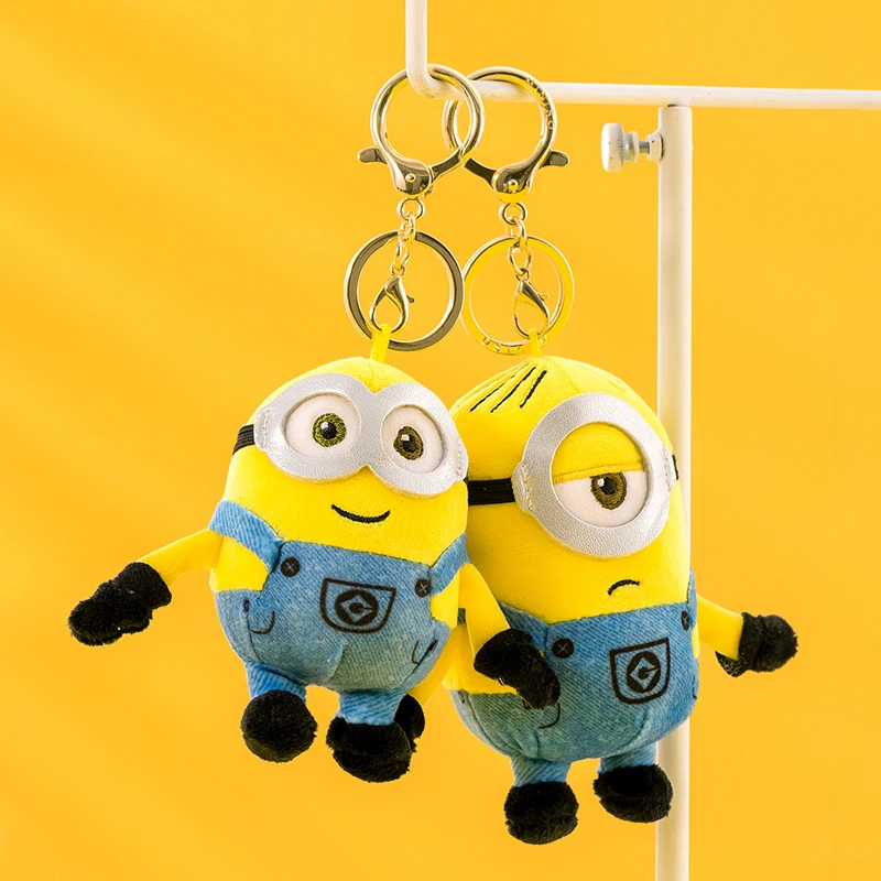 

Minions Despicable Me Kawaii Plush Doll Key Chain Kawaii Fluffy Stuffed Toy Backpack Pendant Schoolbag Decoration Children Gifts