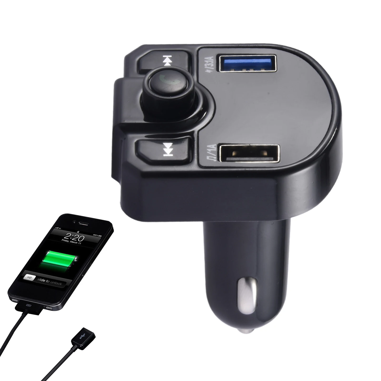 

FM Transmitter For Car Car MP3 Player FM Transmitter Wireless Radio Adapter Car Kit Supports TF Card