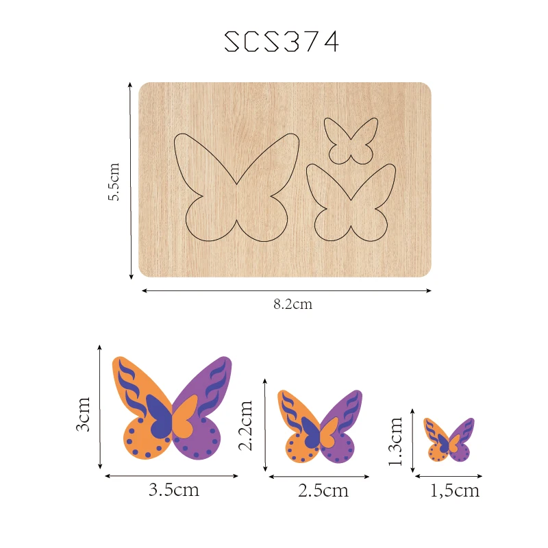 Деревянный нож для резки бабочки используемый с машиной SCS374