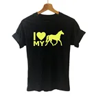 Женская футболка с коротким рукавом I Love My Horse