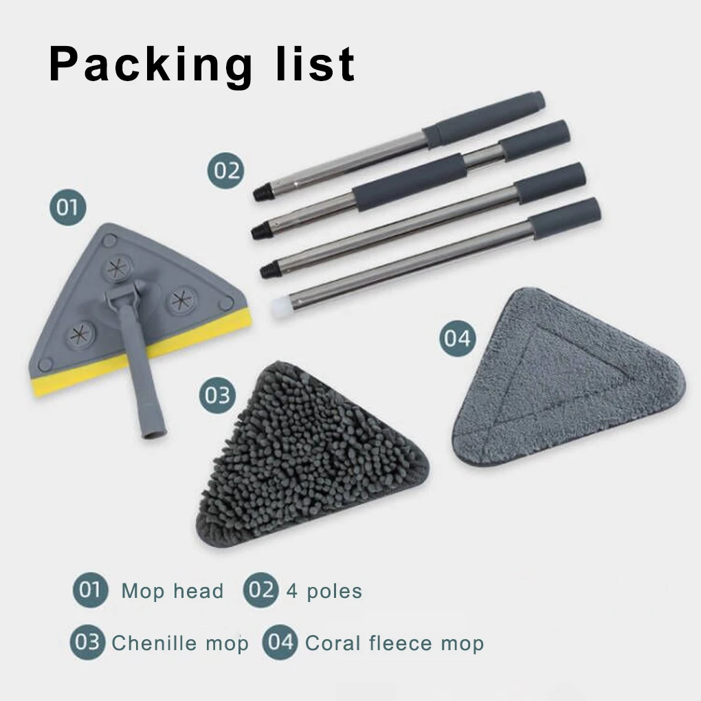 

Швабра для мытья стекол и стен, многоразовая, вращение на 360 градусов