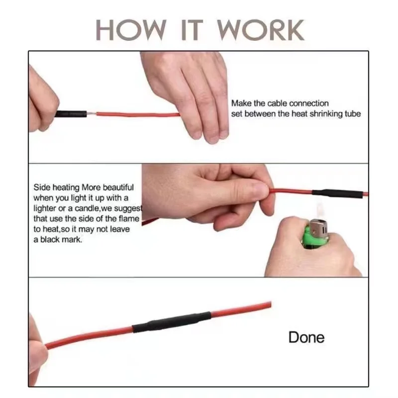 Термоусадочные трубки комплект термостойких трубок 2:1 ibuw изоляция проводов и