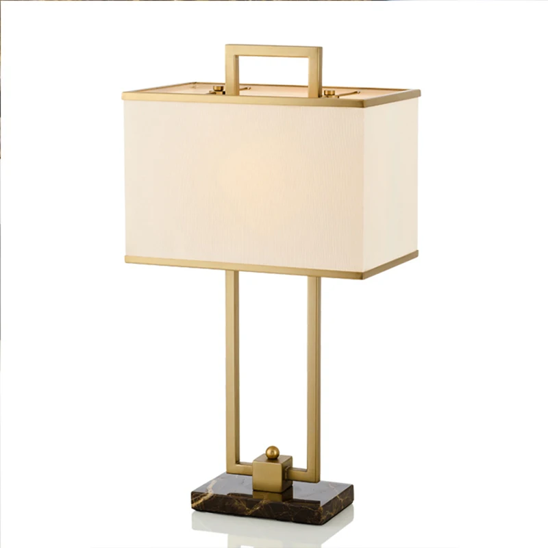 

Post-modern Chinese-style Luxury Marble American Simple Designer Model Room Living Room Bedroom Decoration Table Lamp