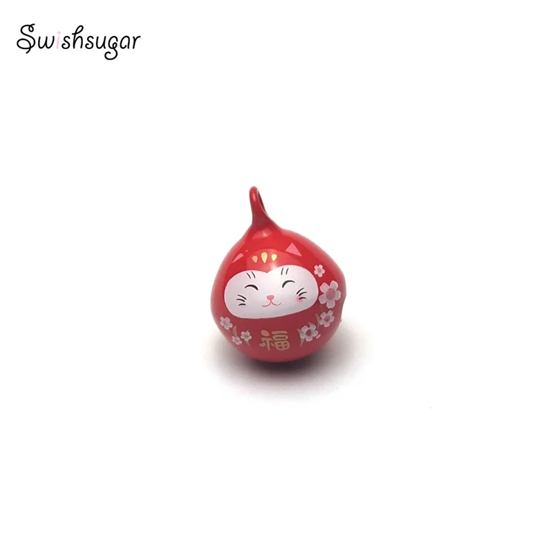 Good Luck Cat Round Jingle Bell Charms Necklace Pendant Accessories Jewelry Craft Findings