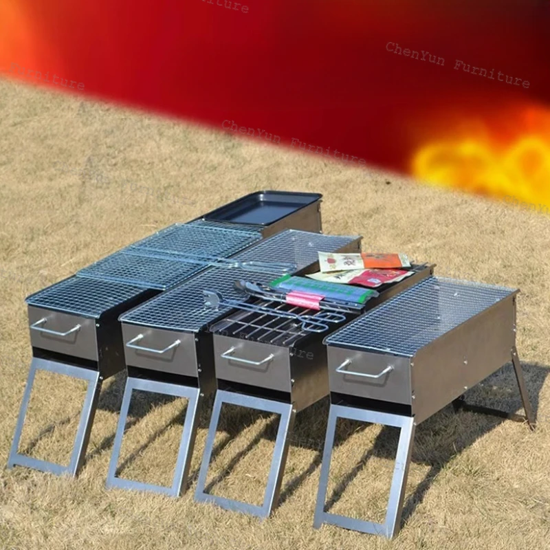 Уличная плита для барбекю кебаба Портативная Домашняя печь пикника Gridiron