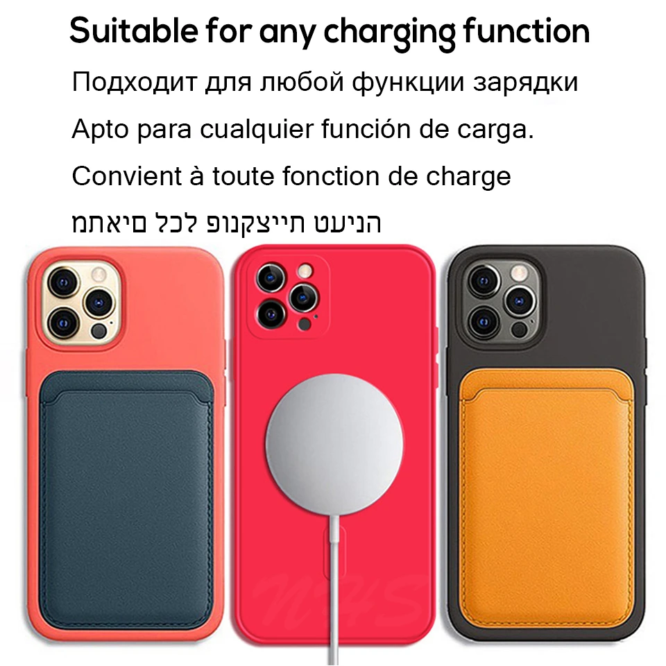 For Magsafe Wireless Charging Magnetic Case For iPhone 11 12 13 14 Pro Max XR X XS Max 8 7 14 Plus SE Liquid Silicone Back Cover images - 6