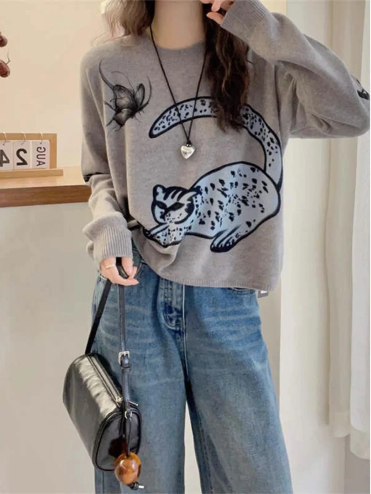 Ozhouzhan 2024 Ранняя осень европейские товары женская одежда Повседневный свободный