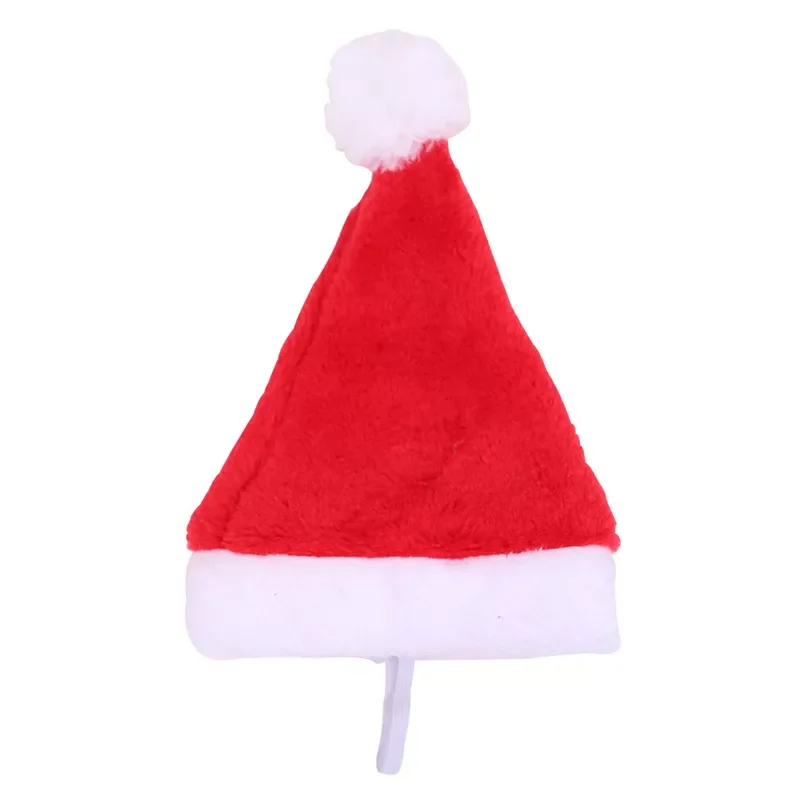 

1pc Christmas Pet Cat Dog Santa Claus Hat Christmas Xmas New Year Plush Cap Party Home Decorations Dog Caps Pet Supplies