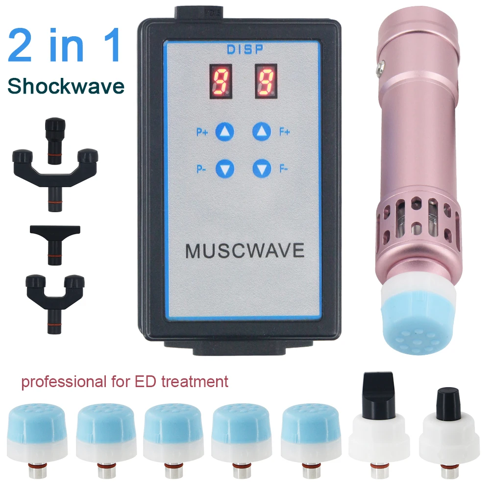 

Shockwave Therapy Machine Tennis Elbow 2in1 Extracorporeal Shock Wave Tool Pain Relief Physiotherapy Body Massager ED Treatment