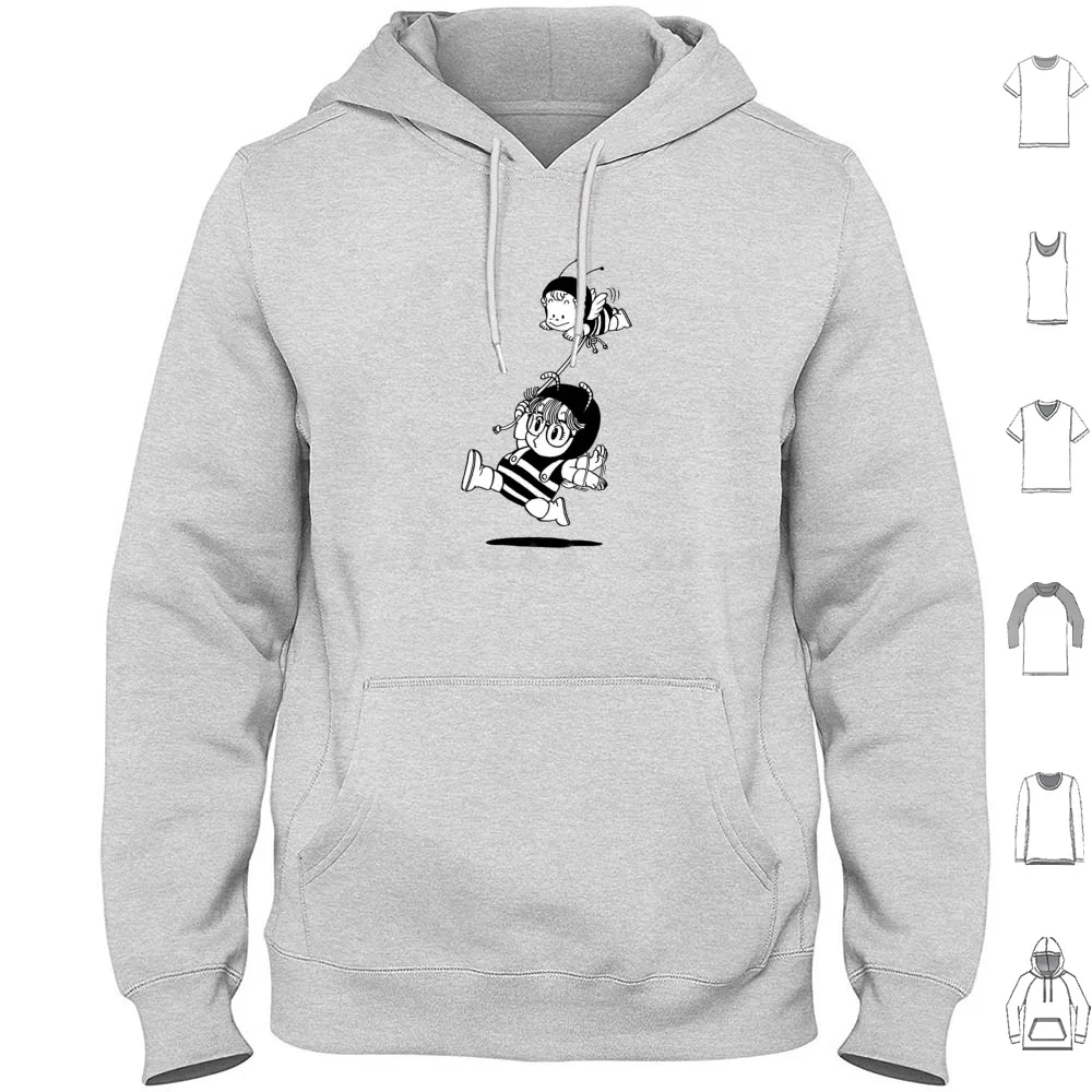 Худи с длинным рукавом Arale Gachan Bees Arare Norimaki Chan gatbee Akira Toriyama Sembei Dr Slump Jump Bird Studio