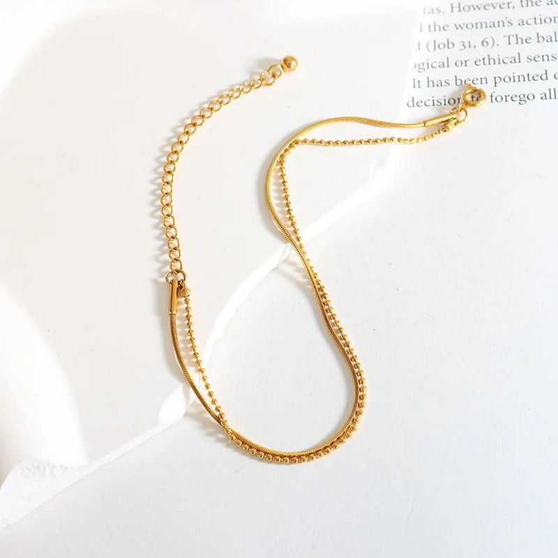 

Gold Color Twisted Rope Chain Bracelet Minimalist Thick Chain Bracelet Everyday Wear Handmade Jewelry for Women Gifts