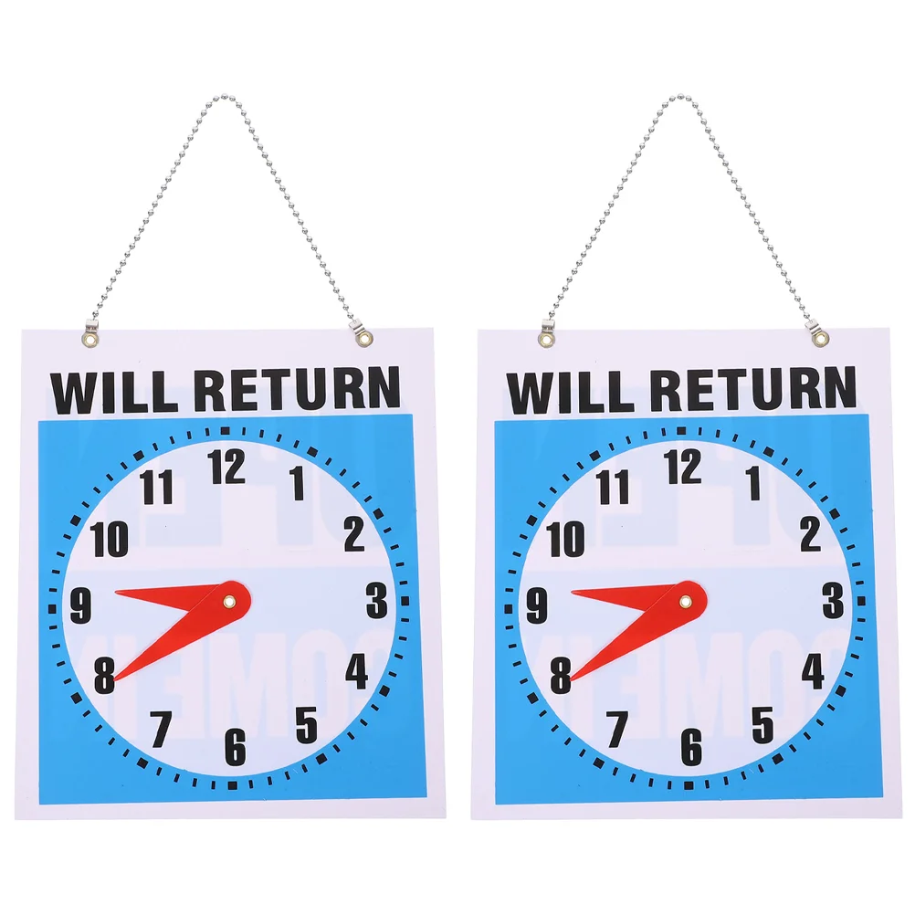 

Will Return Sign Clock Design Sign Pendant Decorative Restaurant Wall Pendant Clock Sign Decor