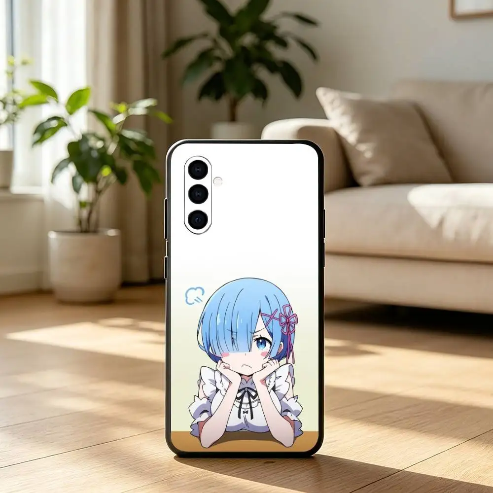 Чехол для телефона ReZero Gentle R-Rem, черный, силиконовый, мягкий, для Samsung Galaxy A73, A72, A71, A70, A53, A52, A51 (art.: 3920db0f32f8d) - 3920db0f32f8d