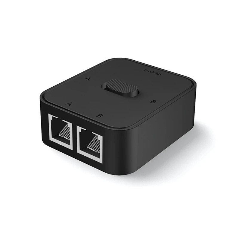 

2 Port Gigabit Network Switch RJ45 Switch Network Splitter Cable Extender Selector Power Free 2 Way Adapter Connector