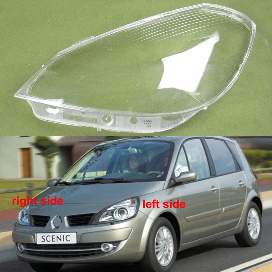

For Renault Scenic Car Accessories Front Headlamps Transparent Lampshades Lamp Shell Headlights Lens Cover Plexiglass