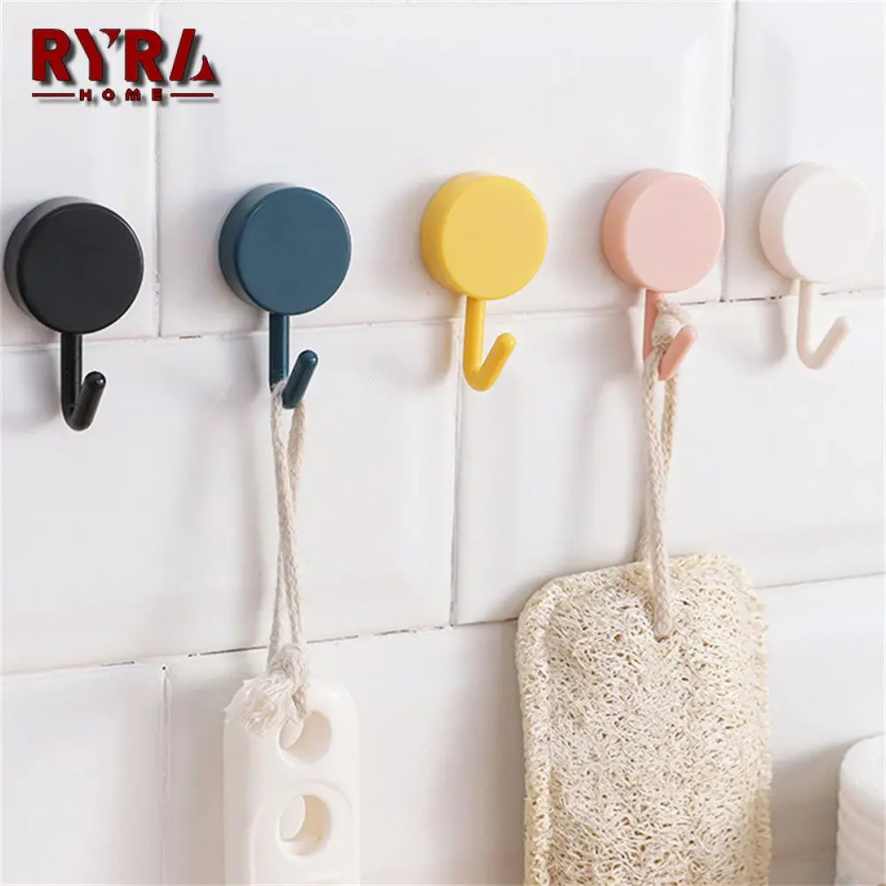 

Wall-mounted Door Hook Not Easy To Fall Off Galley Hook Kitchen Universal Hook Sticky Hook Self-adhesive Hook Strong And Durable