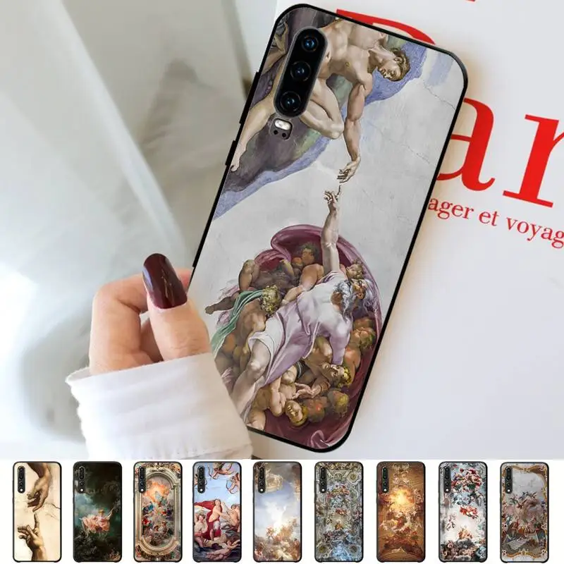 

Art Fresco Michelangelo Creation Of Adam Phone Case for Huawei P30 40 20 10 8 9 lite pro plus Psmart2019