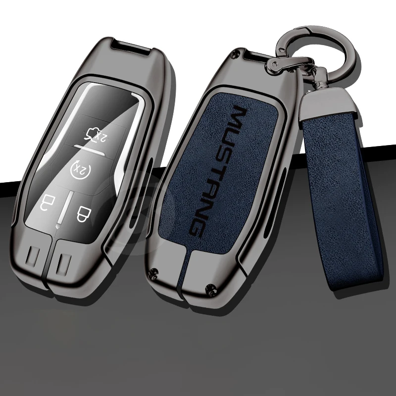 

Fashion Car Remote Control Key Case Cover for Ford Mustang Hot Style Key Protector Shell with Keychain Keyless Auto Accessories