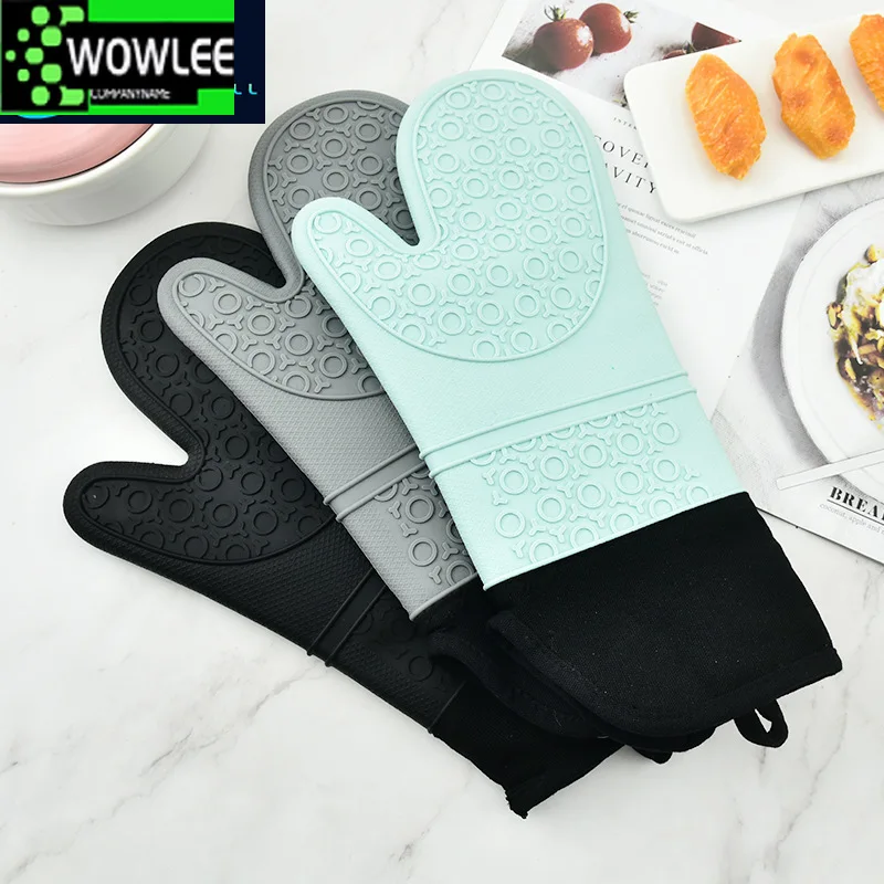 

1Pcs Professional Oven Gloves Heat Resistant Silicone Gloves Oven Mitts Non-Slip Cooking Barbecue Gants with Soft Inner Lining
