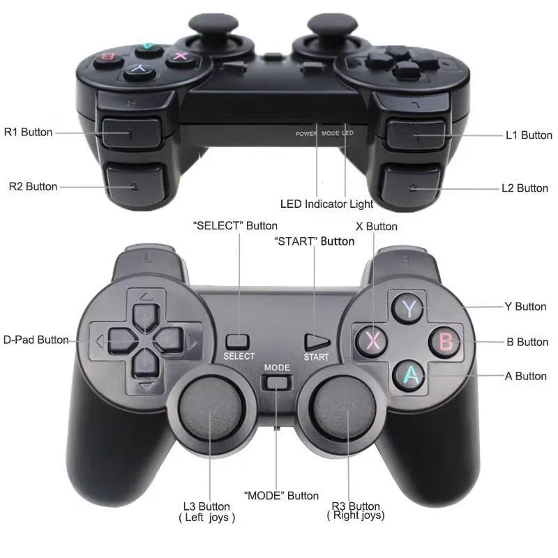 Фото Беспроводной Bluetooth-приемник Game Box 2.4G, беспроводной двойной контроллер без моторов №2