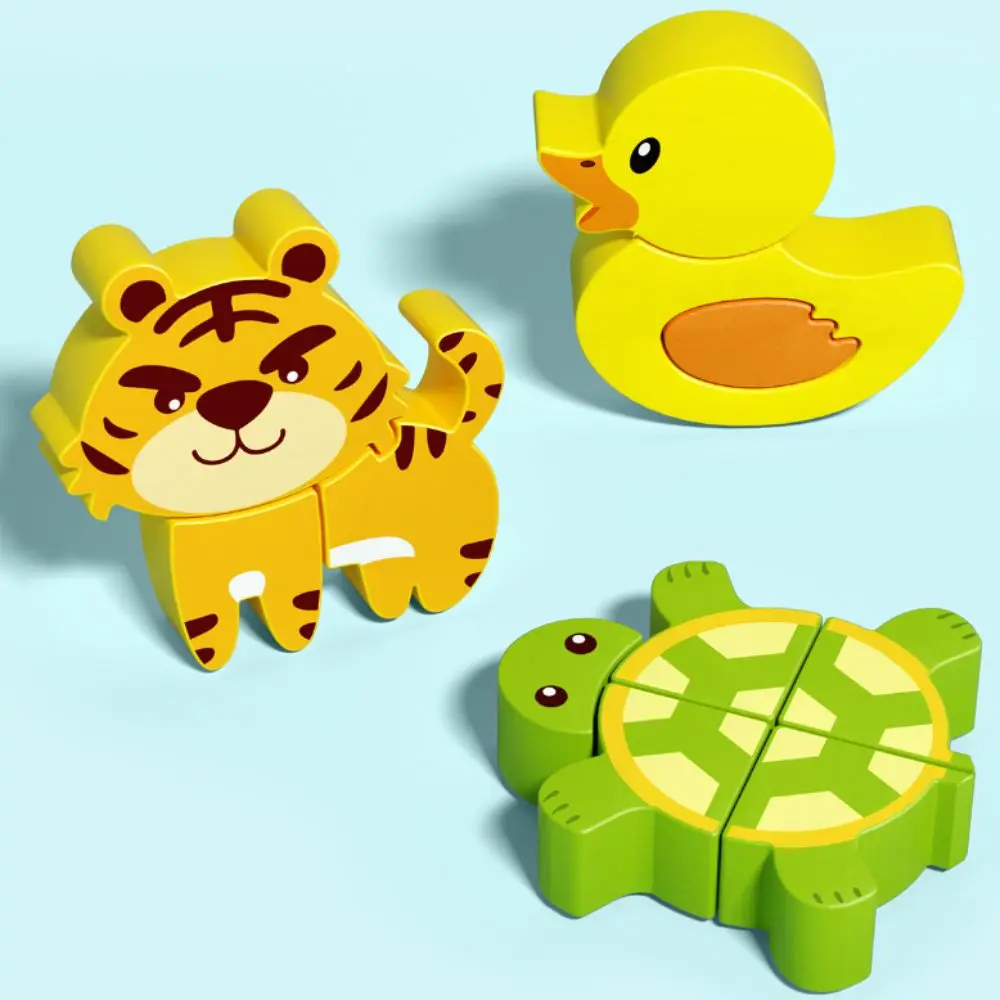 Игра 4 в 1 3D деревянные головоломки Обучающие Мультяшные игрушки фрукты самолеты