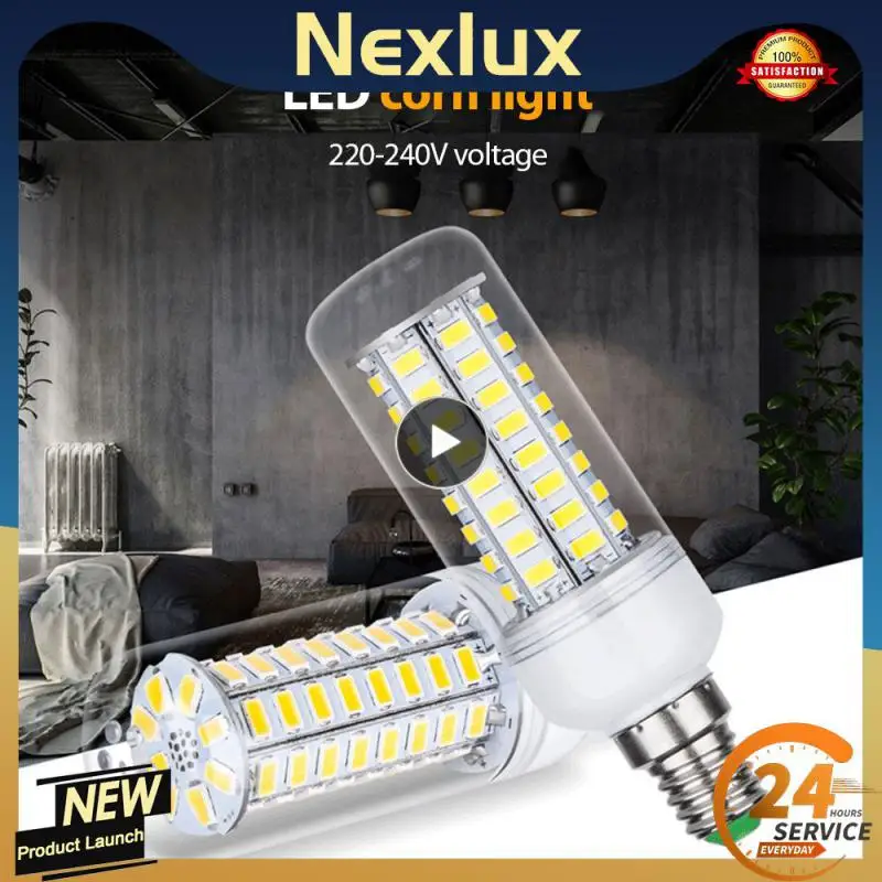 

1~10PCS Corn Light Portable Light Bulbs No Flicker Chandelier E27 5730 Smd Rc Led Corn Light Led Light Warm/cool White