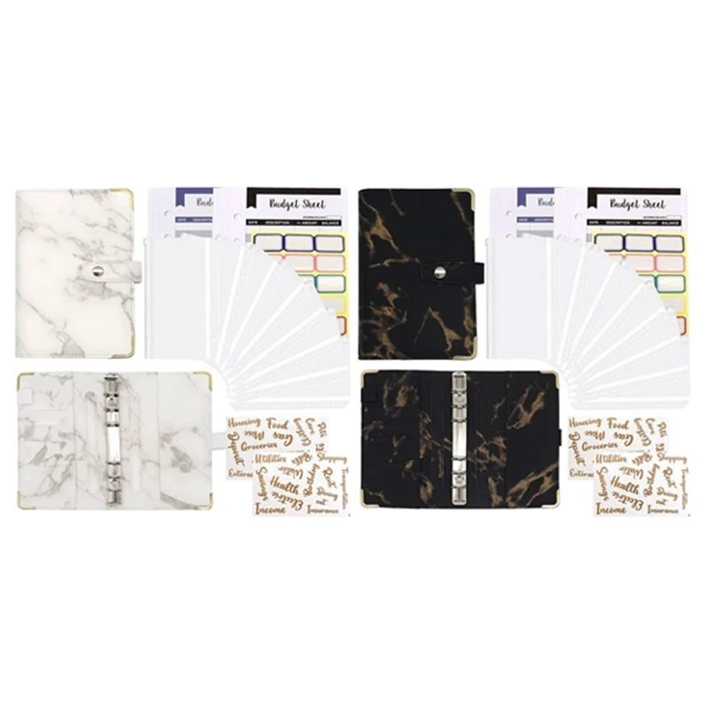 

A6 Budget Binder, With Cash Envelopes System, Refillable Budget Planner Organizer, For Cash Budgeting Saving Money