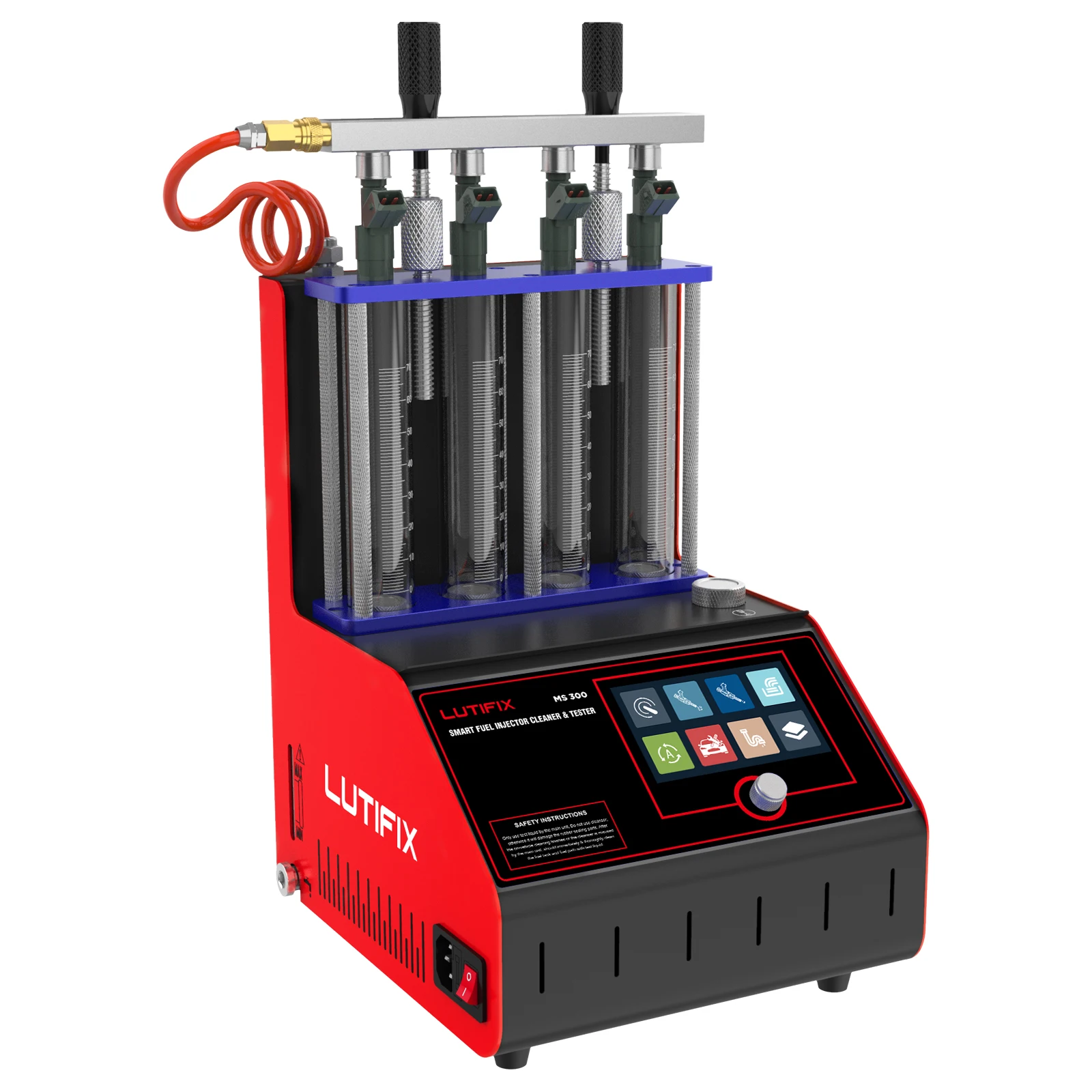 

LUTIFIX MS300 (220V) Car Fuel Injector Tester Clearance Sale Ultrasonic Cleaner 4 Cylinders Fuel Injection Nozzle Tester