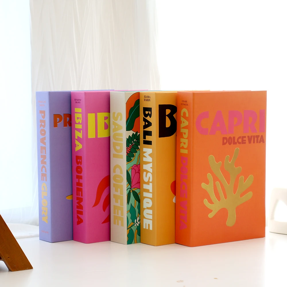 Fashion Inspired Decorative Books - Hardcover Fake Decorative Books for  Coffee Table/Shelves with No Pages - Lightweight Aesthetic Book Display  Stack