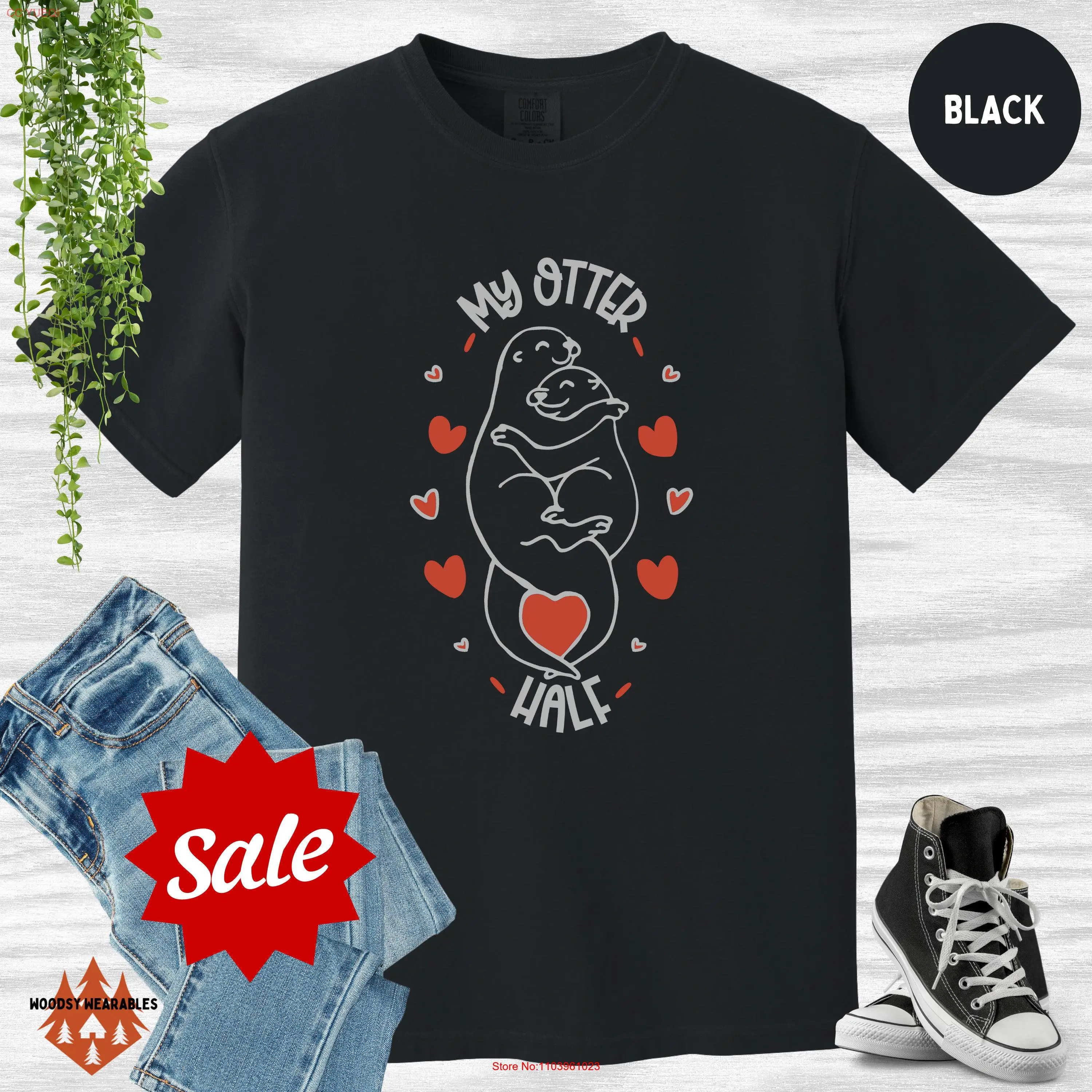 Футболка Моя выдра милая пара животных романтическая подарок комфортные цвета