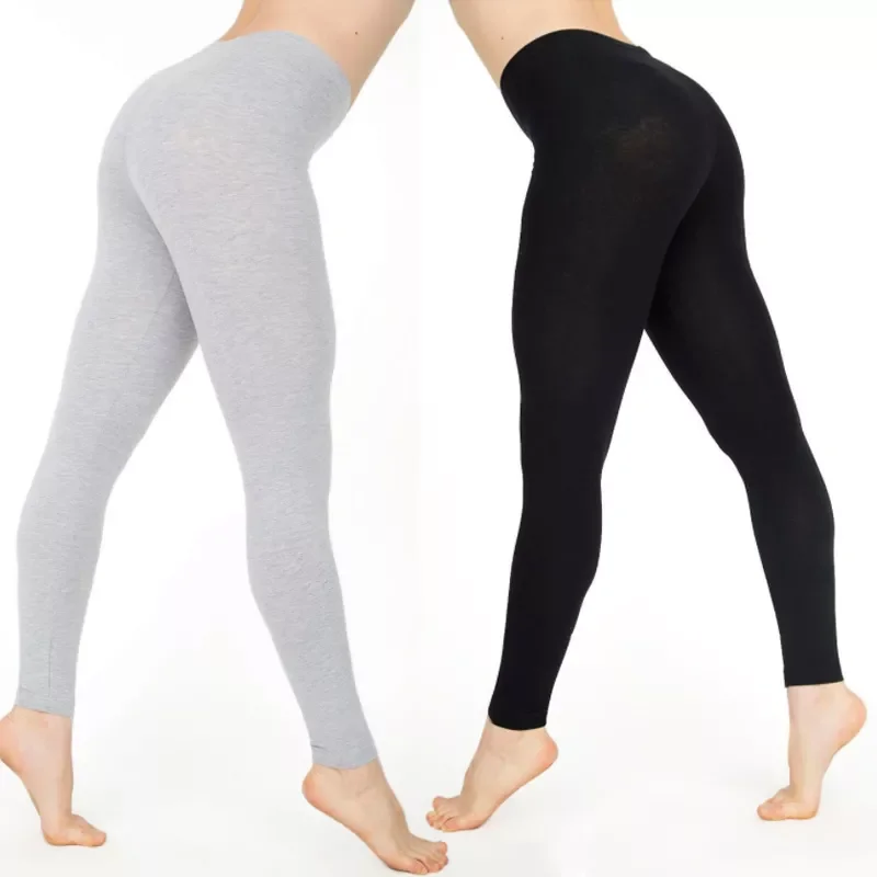 roupas femininas pants  gymNew Fashion Home Womens Full Length Cotton Leggings Hight Waist Solid Bottom Leggings Wholesale Plus