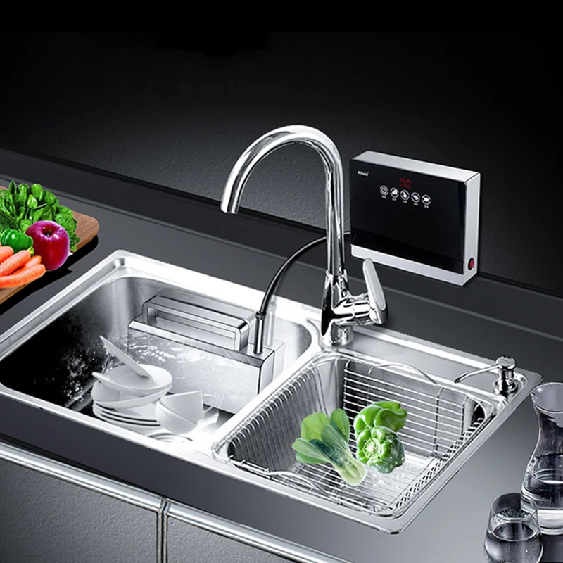 Ultrasonic Dishwasher Portable Household Automatic Washing Machine Food Tableware Cleaning Machine Free Installation