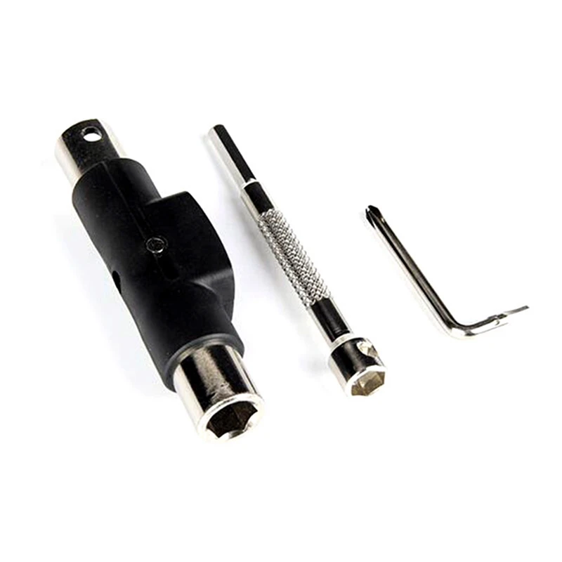 

HLZS-All-In-One Skate Tools Multi-Function Portable Skateboard T Tool With T-Type Hex Key And L-Type Phillips Head Wrench