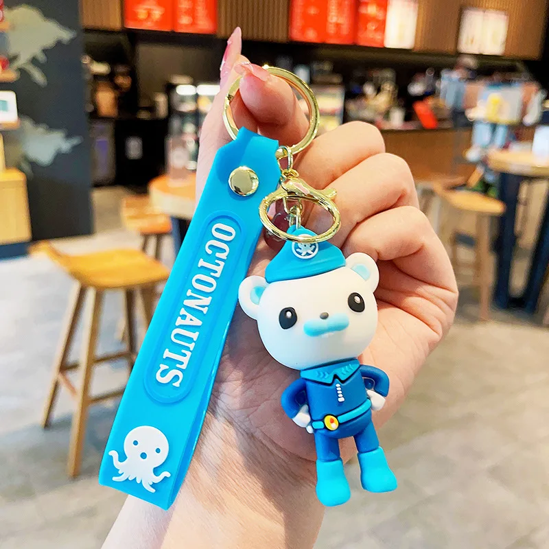 

Экшн-фигурки Octonauts, пряжка для ключей, креативный мягкий резиновый брелок для ключей, подвеска, милая детская сумка, украшение, подарки для д...