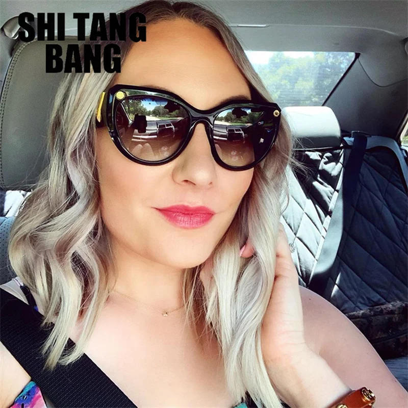 

Очки солнцезащитные женские «кошачий глаз», в металлической оправе