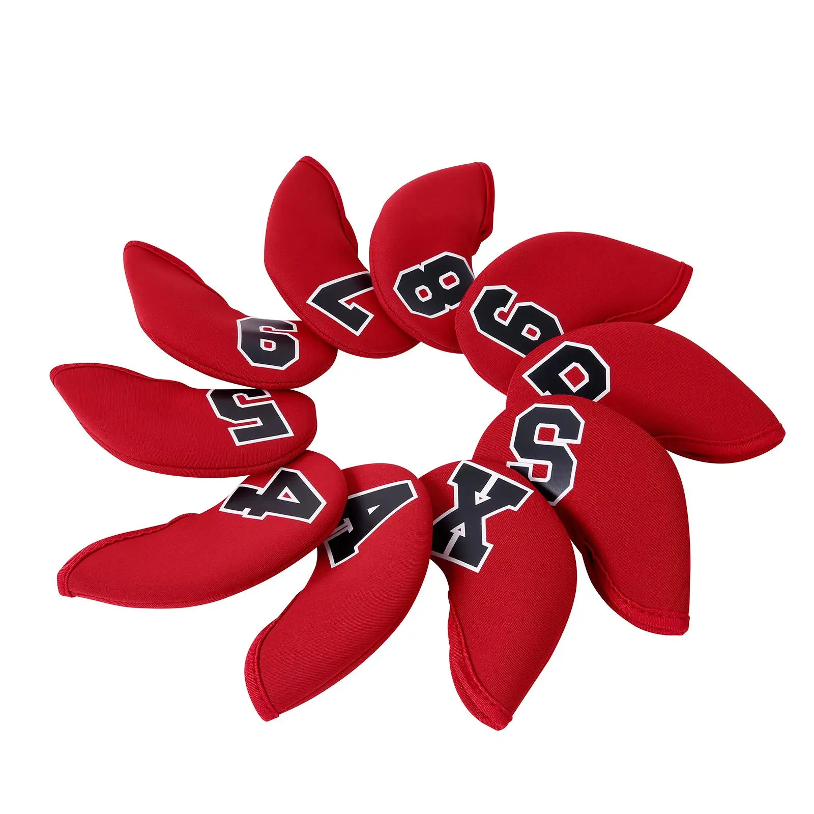 

10x Golf Iron Covers Set Number Tag Sleeves Neoprene Golf Training Equipment