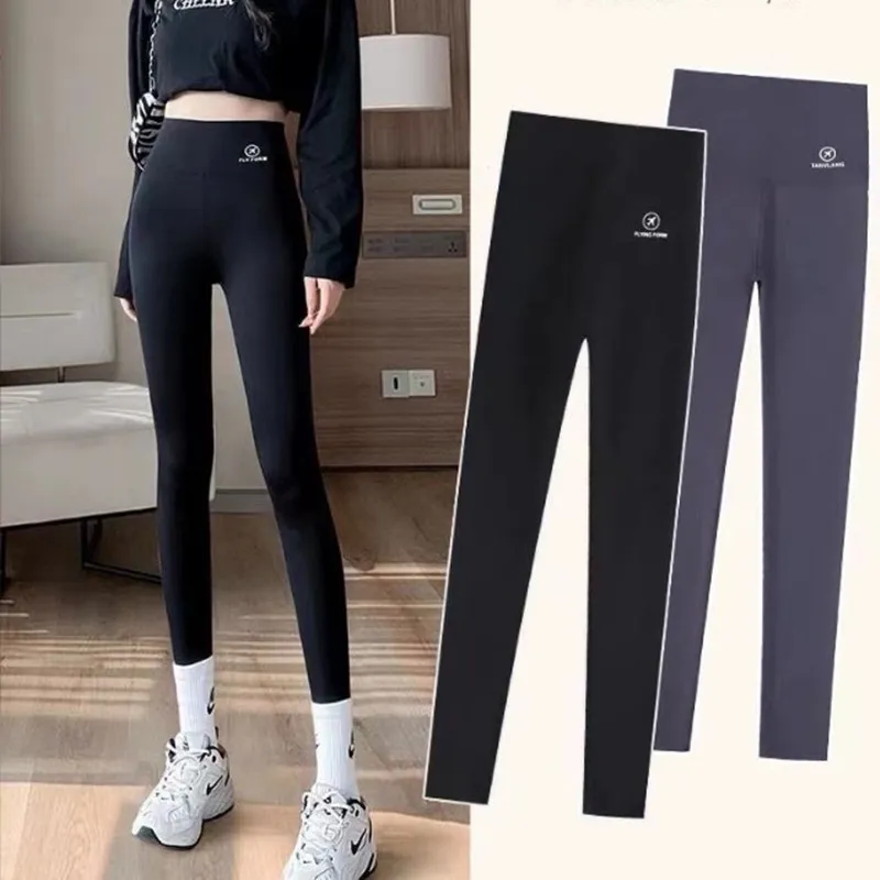 

Fashion Women Spring Summer High-Waist Pants Female Outer Belly Tightening Hip Lifting Tight Bottoming Yoga Barbie Trousers