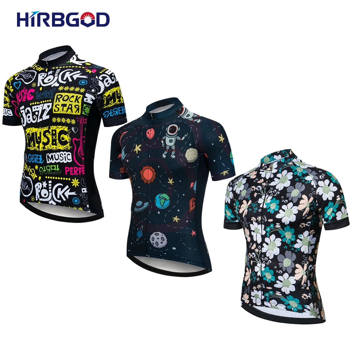 

HIRBGOD Male For Graffiti Print Cycling Jersey ProTeam MTB Sportwear Have Reflective Effect Biking Clothing Maillot Ciclismo