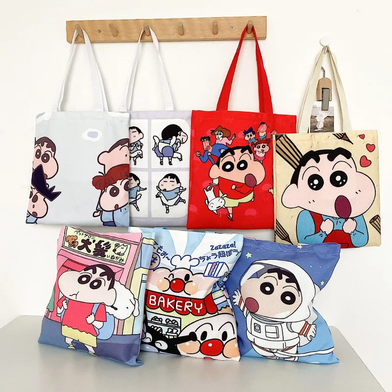 

Crayon Shin-Chan Kawaii новая Студенческая Холщовая Сумка Корейская версия Harajuku Милая женская мультяшная сумка большая емкость сумка для хранения