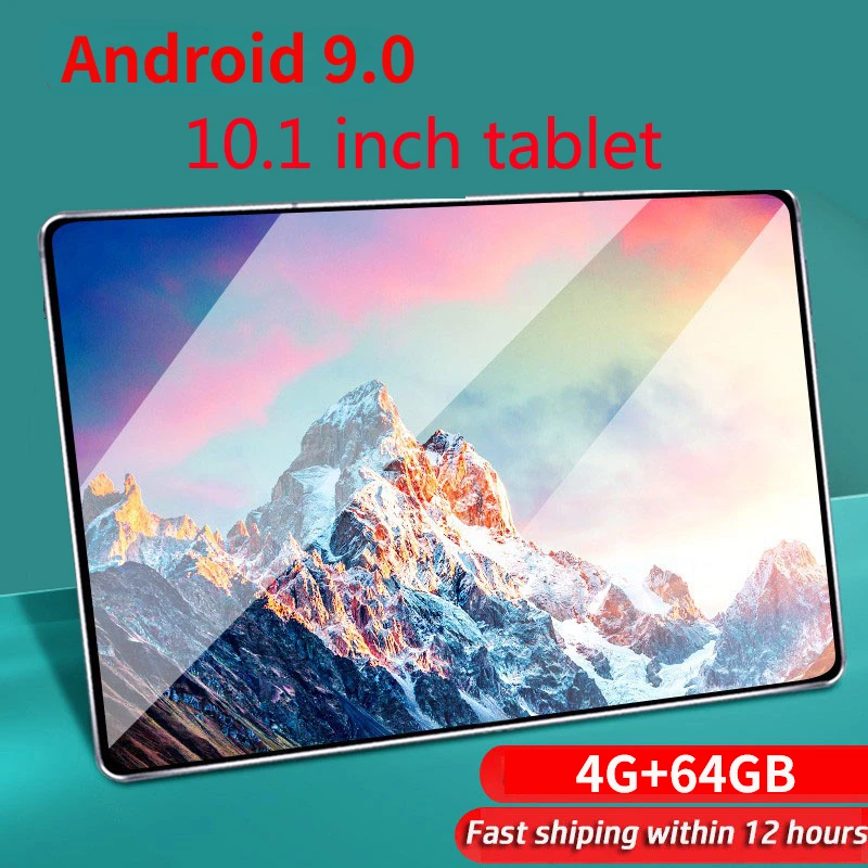 4G LTE 2.5D Tablet PC 4G Ram +64G Rom Curved FHD Wifi Bluetooth Gaming 10.1 INCH android 9.0 tablet for Zoom and Schoology