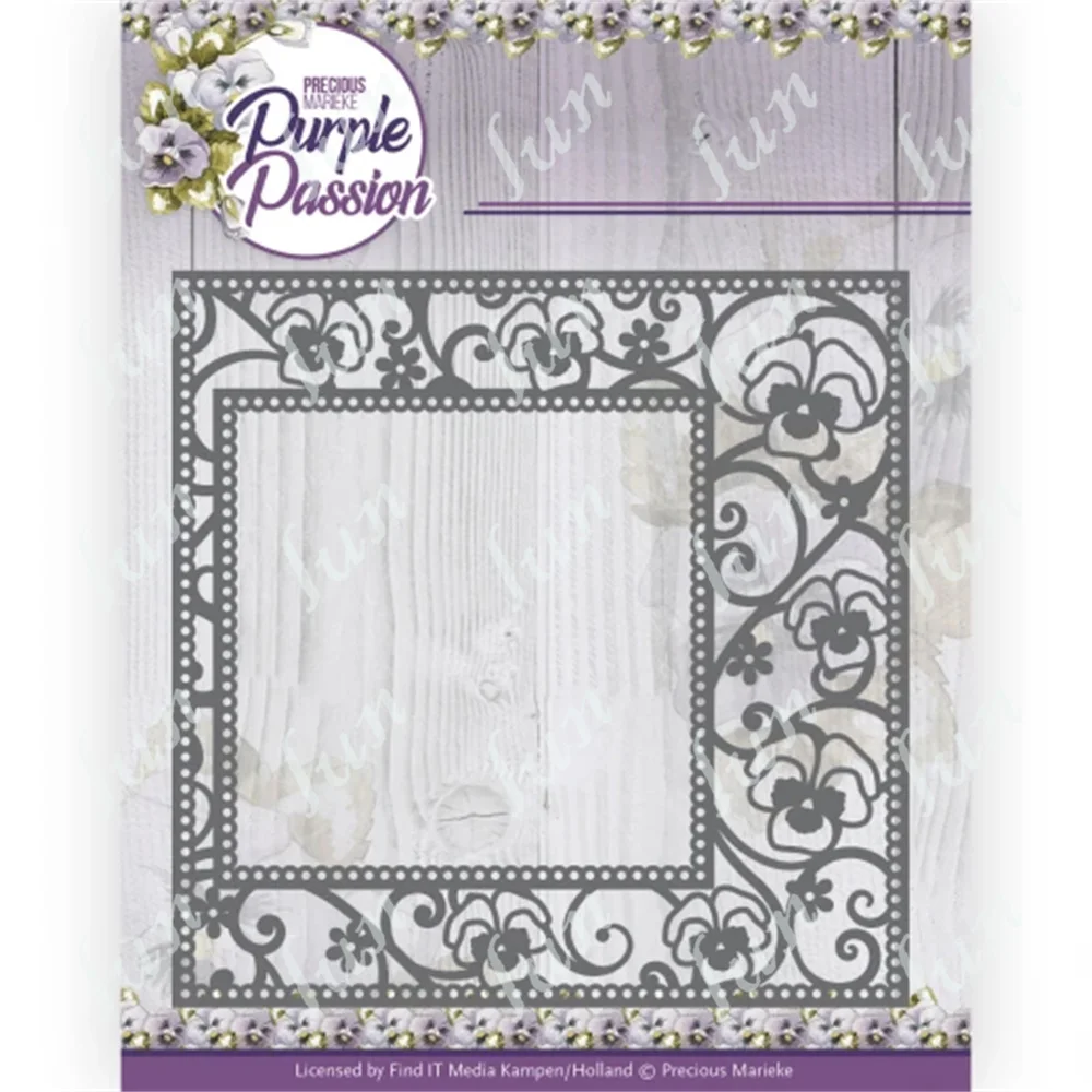 

New Passion Square Metal Cutting Dies Scrapbook Diary Decoration Stencil Embossing Template Diy Greeting Card Handmade 2022