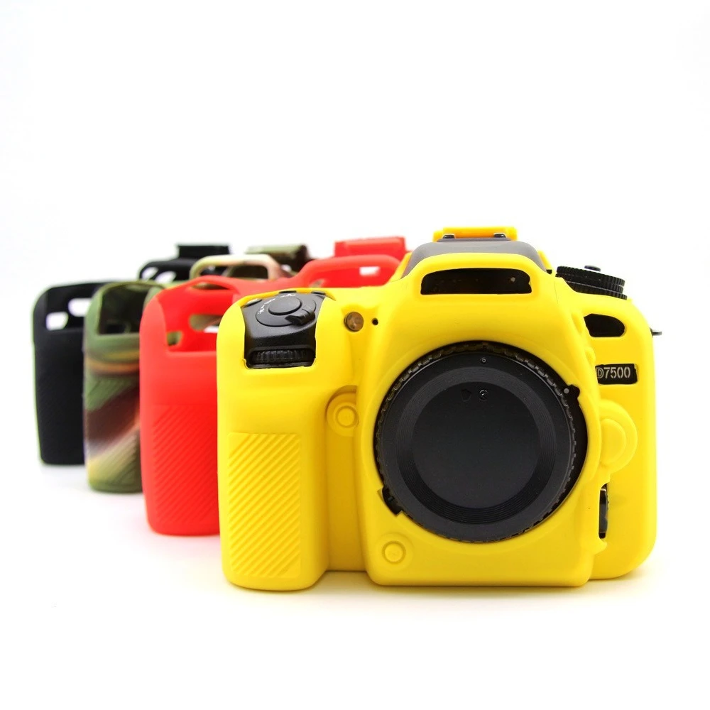 Фото Силиконовый чехол для зеркальной камеры Nikon D7500, защитный чехол D7500, мягкий чехол для фотосъемки + 1 шт. в подарок - защитная пленка. №5