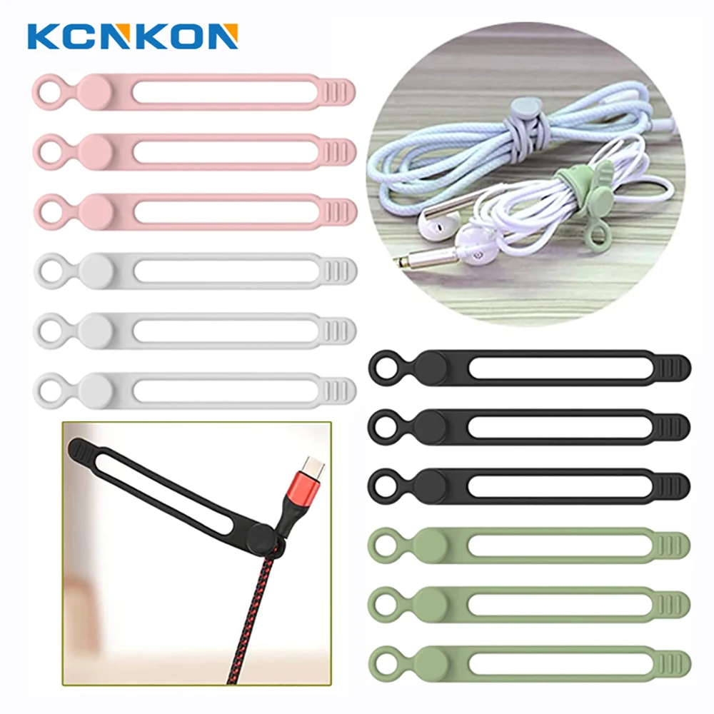 

KCNKON Silicone Cable Organizer for Tangle-Free Cable Management