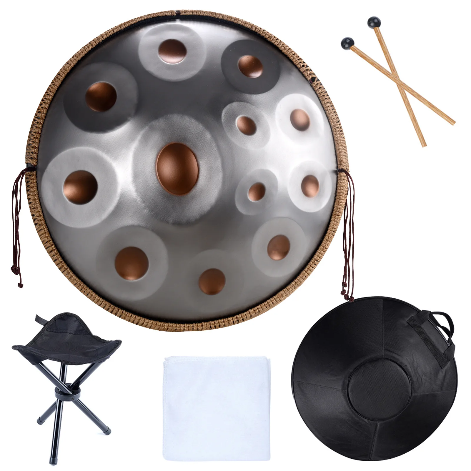 

12 Ding Drum Hand Pan Chinese Stir Up Percussion Instruments Instrumento Musical