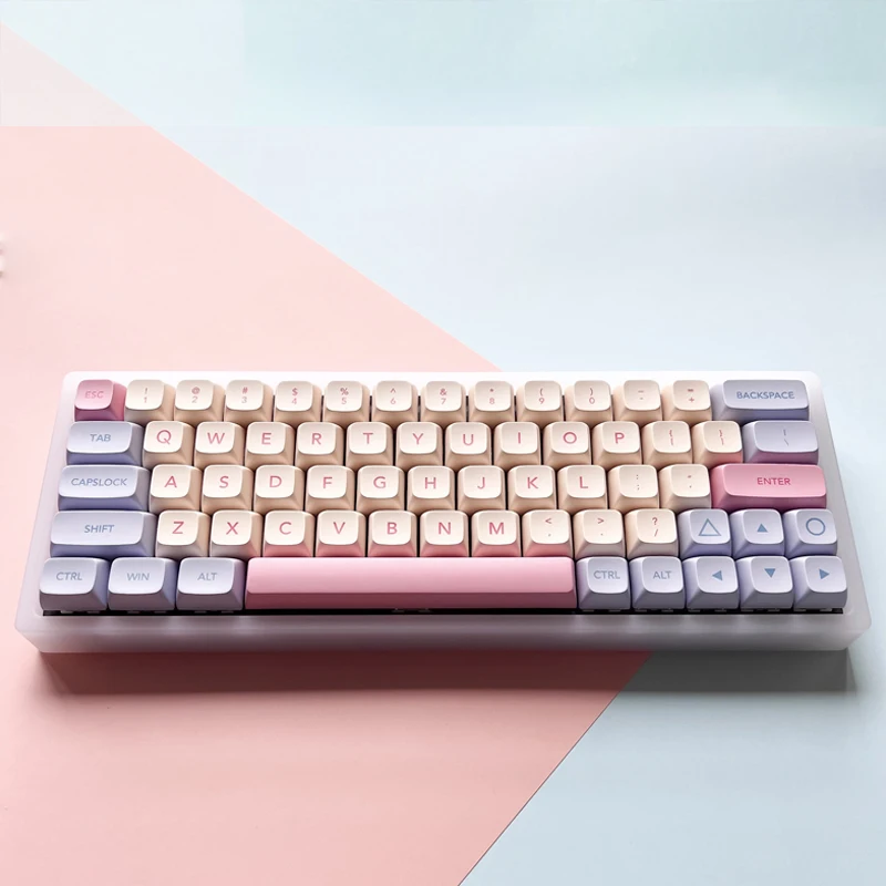 

132Keys/Set XDA Profile PBT Shading Keycaps For Mechanical Keyboard DIY Custom DYE-SUB Marshmallow Cute Pink Purple Keycaps