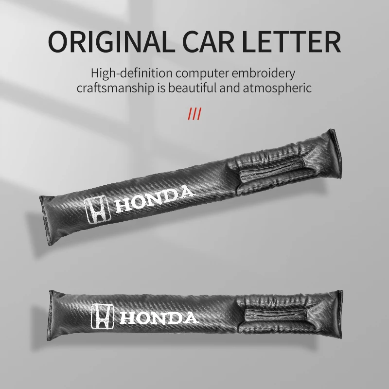 

1/2PCS Car Seat Gap Plug Leak proof Strip Gap Filler Pad For Honda Civic Crv Fit Jazz EG Civic RS-CAP003 TYPER XR-V Auto Styling
