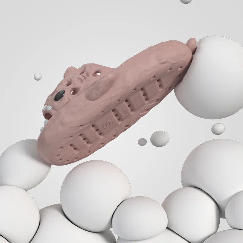 Funy Meteorite Hole Shark Slippers Women's Home Summer Non Slip EVA Indoor Couple Sandals Men's Slipper 4cm Thick Soled Sandals