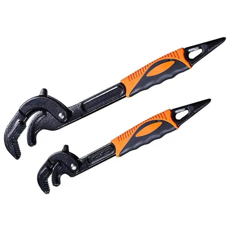 

14-27 / 28-60mm Universal Key Pipe Wrench Open End Spanner Set High-carbon Steel Snap N Grip Tool Plumber Multi Hand