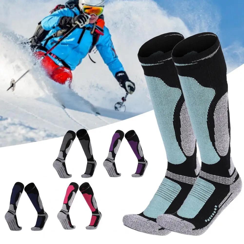 

1 пара спортивных носков, стильные ветрозащитные легкоочищающие уличные Зимние Спортивные Компрессионные носки, походные носки унисекс