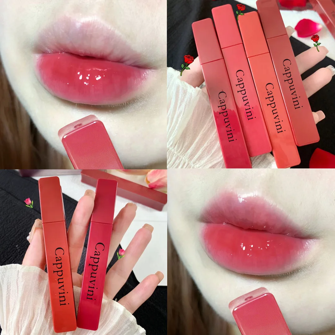 

New Mirror Water Lip Glaze To Matte Lipstick Makeup Waterproof Long Lasting Lip Gloss Rich Color Silky Not Fade Lip Mud Lip Tint
